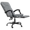 vidaXL Fauteuil inclinable de bureau gris clair tissu