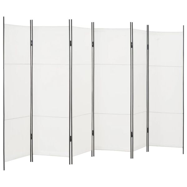 vidaXL Cloison de séparation 6 panneaux Blanc 300 x 180 cm