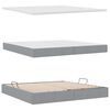 vidaXL Lit avec rangement et matelas Gris clair 200 x 200 cm