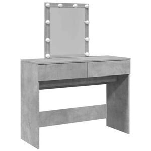 vidaXL Coiffeuse avec LED gris b&eacute;ton 100x40x130 cm