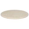 vidaXL Dessus de table Cr&egrave;me &Oslash;60x2,5 cm Marbre