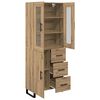 vidaXL Haut Armoire 2 pcs Ch&ecirc;ne artisanal Bois d'ing&eacute;nierie