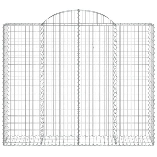 vidaXL Paniers &agrave; gabions arqu&eacute;s 10 pcs 200x50x160/180 cm Fer galvanis&eacute;