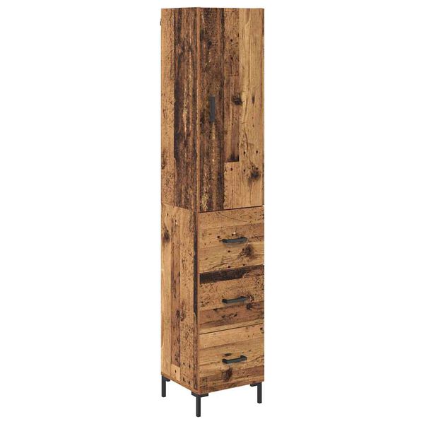 vidaXL Haut Armoire Bois Ancien 69,5 x 34 x 180 cm Bois d'ing&eacute;nierie