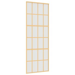 vidaXL Porte coulissante dor&eacute; 76x205 cm verre ESG d&eacute;poli et aluminium