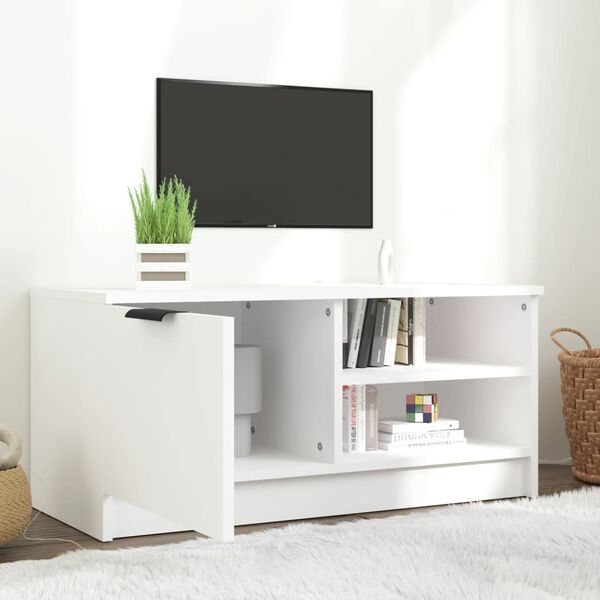 vidaXL Meuble TV Blanc 80x35x36,5 cm Bois d'ingénierie