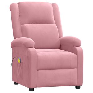 vidaXL Fauteuil de massage Rose Velours