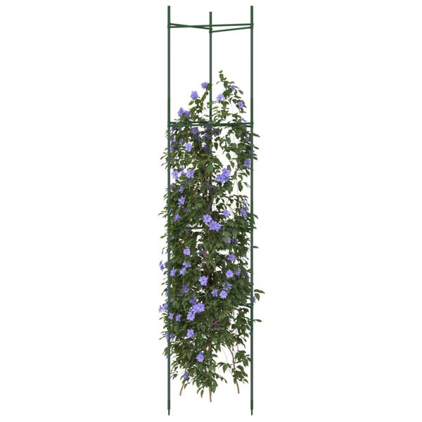 vidaXL Cages &agrave; tomates 8 pcs 154 cm acier et PP