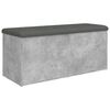 vidaXL Banc de rangement gris b&eacute;ton 102x42x45 cm bois d'ing&eacute;nierie