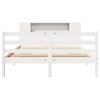 vidaXL Lit bibliothèque sans matelas blanc 140x200 cm bois pin massif