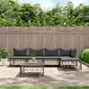 vidaXL Salon de jardin 6 pcs avec coussins anthracite résine tressée