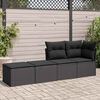 vidaXL Salon de jardin avec coussins 2 pcs noir résine tressée acacia