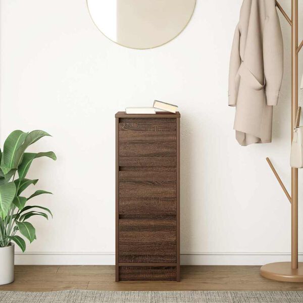 vidaXL Buffet chêne marron 29,5x34x76 cm bois d'ingénierie