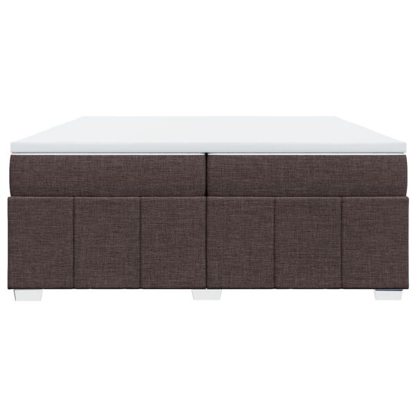 vidaXL Sommier &agrave; lattes de lit avec matelas Marron fonc&eacute; 200x200 cm