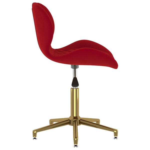 vidaXL Chaises &agrave; manger pivotantes lot de 4 rouge bordeaux velours