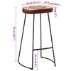 vidaXL Tabourets de bar lot de 2 marron fonc&eacute; 44x37,5x78 cm