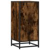 vidaXL Buffet ch&ecirc;ne fum&eacute; 35,5x35x76 cm bois d'ing&eacute;nierie et m&eacute;tal