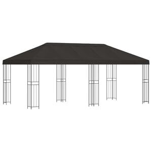 vidaXL Abri de jardin 6 x 3 m Anthracite Polyester et Acier 190 gsm