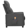vidaXL Fauteuil de massage Gris fonc&eacute; Tissu