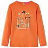 T-shirt enfants &agrave; manches longues orange br&ucirc;l&eacute; 116