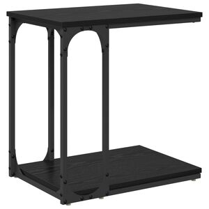 vidaXL Table d'appoint Ch&ecirc;ne noir 50 x 35 x 52 cm Bois d'ing&eacute;nierie