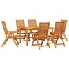 vidaXL Ensemble de salle &agrave; manger pour jardin 7 pcs Marron