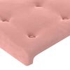 vidaXL Sommier &agrave; lattes de lit matelas et LED Rose 100x200 cm Velours