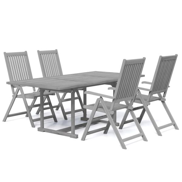 vidaXL Ensemble &agrave; manger de jardin 5 pcs Bois d'acacia massif