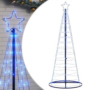 vidaXL Sapin de No&euml;l &agrave; LED 200 LED bleu 180 cm