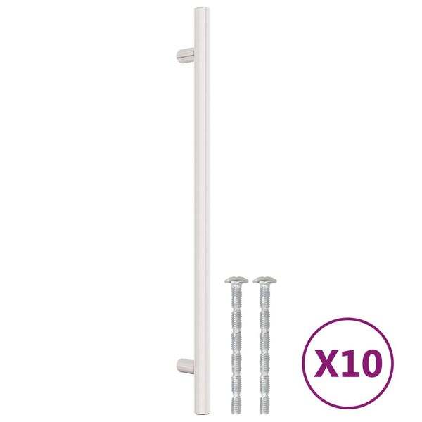 vidaXL Poign&eacute;es d'armoire 10 pcs argent&eacute; 224 mm acier inoxydable