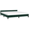 vidaXL Cadre de lit sans matelas vert fonc&eacute; 160x200 cm velours