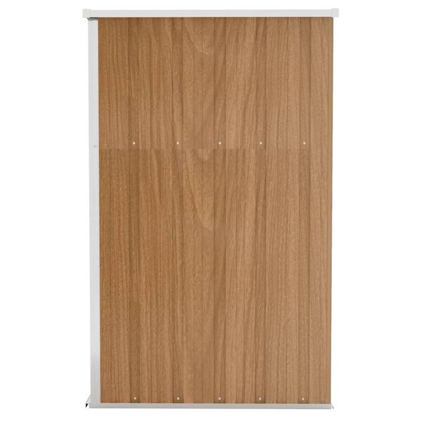 vidaXL Remise de jardin murale Marron 118x100x178 cm Acier galvanisé