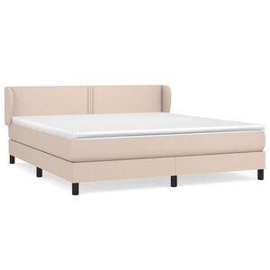 vidaXL Sommier &agrave; lattes de lit avec matelas Cappuccino 180x200 cm