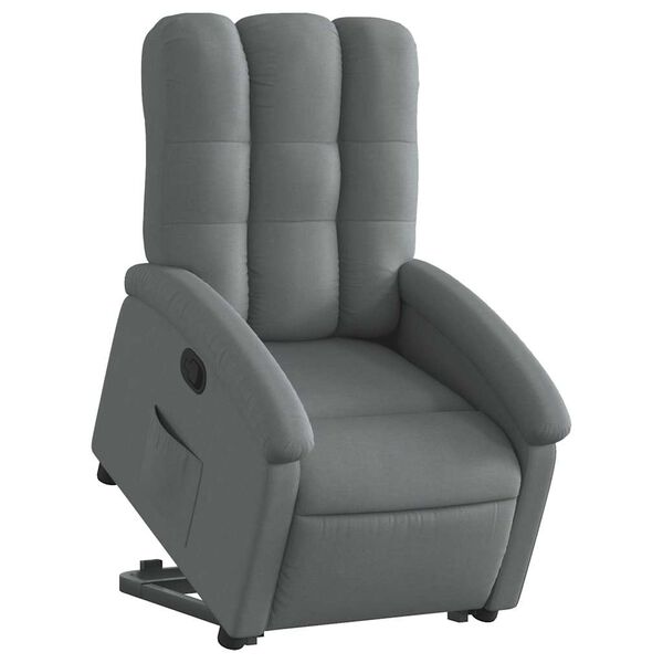 vidaXL Fauteuil inclinable Gris fonc&eacute; Tissu