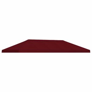 vidaXL Housse de canop&eacute;e de gazebo 6 x 3 m Bordeaux Polyester 190