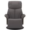 vidaXL Fauteuil inclinable avec repose-pieds gris similicuir