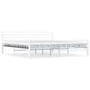 vidaXL Cadre de lit sans matelas blanc m&eacute;tal 200x200 cm