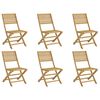 vidaXL Chaises pliables de jardin lot de 6 bois massif d'acacia