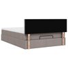 vidaXL Lit ottoman avec matelas taupe 140x190 cm tissu