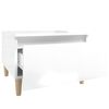 vidaXL Tables d'appoint 2pcs Blanc brillant 50x46x35cm Bois ingénierie