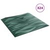 vidaXL Panneaux muraux 24 pcs Vert Pierre 50 x 50 cm Mousse XPS