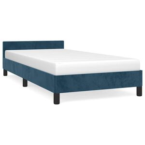 vidaXL Cadre de lit sans matelas bleu fonc&eacute; 80x200 cm velours