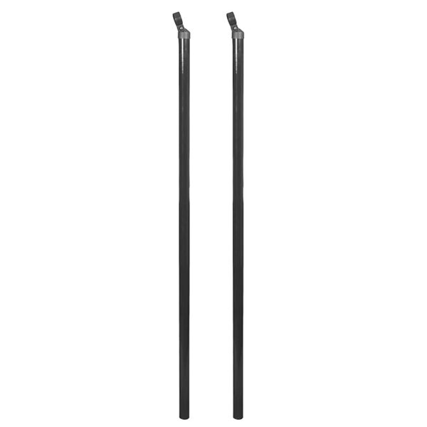 vidaXL Cl&ocirc;ture &agrave; mailles avec poteaux et ferrure 1x25 m Gris