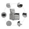 vidaXL Fauteuil inclinable électrique gris nuage tissu