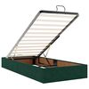 vidaXL Cadre de lit ottoman avec matelas vert foncé 90x200 cm velours