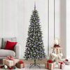 vidaXL Sapin de No&euml;l artificiel Vert 210 cm PVC, plastique et acier