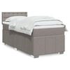 vidaXL Sommier &agrave; lattes de lit avec matelas Taupe 90x190 cm Tissu