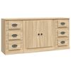 vidaXL Buffets 3 pcs Ch&ecirc;ne sonoma Bois d'ing&eacute;nierie