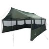 vidaXL Tente familiale avec toit Vert arm&eacute;e 450 x 400 x 265 cm