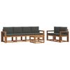 vidaXL Ensemble de canap&eacute;s d'ext&eacute;rieur 7 pc Naturel et Anthracite